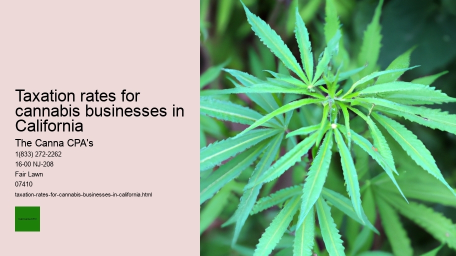 Taxation rates for cannabis businesses in California